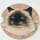 E&S Pets Single Absorbent Stone CAR Coaster- Himalayan Cat