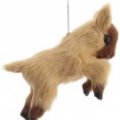 Furry Baby Goat Christmas Ornament by Kurt Adler--Brown & Tan