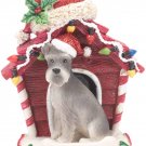 Kurt Adler Dog with Doghouse Christmas Ornament-SCHNAUZER