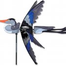 30" GREAT BLUE HERON WhirliGig Wind Spinner by Premier Kites & Designs