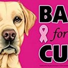 BREAST CANCER Awareness CAR Magnet BARK FOR A CURE with Your Favorite Breed-Yellow Lab