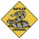RATTLER Crossing Sign, 12" on sides, 16" diagonal, In/Outdoor-Aluminum