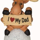 Spoontiques I Love my Dad Lighted Color Changing Moose Ornament