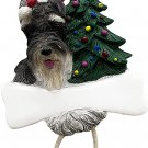 SCHNAUZER-Cropped --Dangling Legs Dog Christmas Ornament by E&S Pets