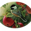 Ceramic Mini Platter Shape Magnet--Chickadee by Carson Home Accents