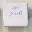 Ceramic Glazed Magnet-Potty Mouth Magnets w/Funny Sayings--WHO KNOWS?--1.25" X 1.25"