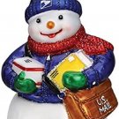 USPS Snowman Blown Glass Christmas Ornament by Old World Christmas