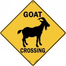 GOAT SILHOUETTE Crossing Sign, 12" on sides, 16" on diagonal, Indoor/Out-Aluminum