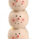LED Lighted Stacked Snowman Heads on Base by Blossom Bucket