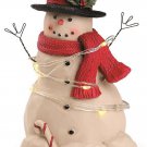 LED Lighted Christmas Snowman Figurine by Blossom Bucket 4.5" High