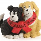 Snuggling Dogs Figurine by Blossom Bucket-3 Inches High
