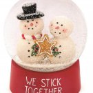 Snow Globe with Snow Couple Holding Christmas Cookie by Blossom Bucket