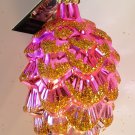 Ponderosa Pinecone-Pink Blown Glass Ornament by Old World Christmas