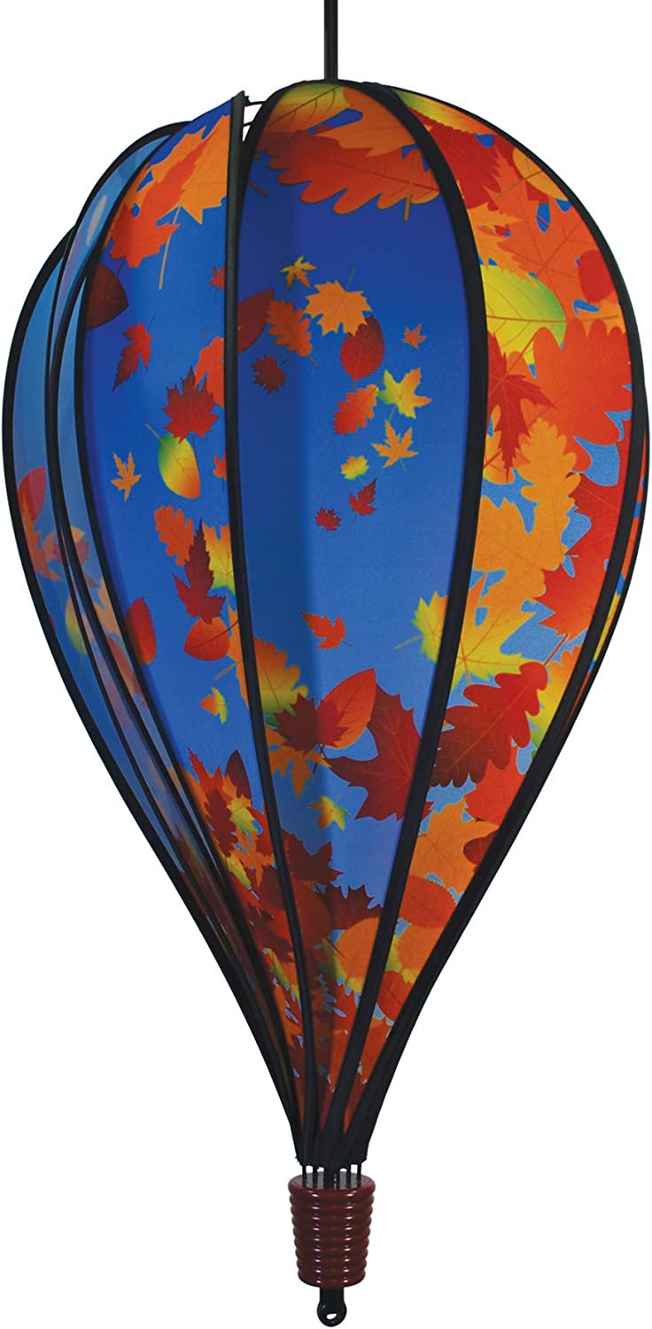 25" Hanging HOT AIR BALLOON-10 Panel Spinner-Fall Leaves by In the Breeze #0997