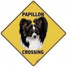 PAPILLON  Crossing Sign, 12" on sides, 16" on diagonal, Indoor/Out-Aluminum
