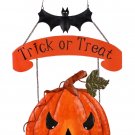 Sunset Vista Designs Metal One Sided "Trick or Treat" Hanging Sign
