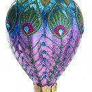 Kurt Adler Peacock Inspired Glass Hot Air Balloon Christmas Ornament Purple/Blue