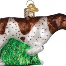 German Shorthair Pointer Blown Glass Christmas Ornament by Old World Christmas