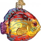 Discus Fish Blown Glass Christmas Ornament by Old World Christmas #12675