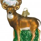 Whitetail Deer Blown Glass Christmas Ornament by Old World Christmas #12162