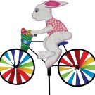 30" EASTER BUNNY W/Shirt on a Bike Spinner, Whirligig, Garden Stake by Premier Design