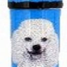 POODLE-White- Pen- Easy Glide Gel Pen-Rubber Grip, Refillable, Shirt Clip