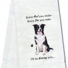 E&S Pets Border Collie Kitchen Towel 18" by 26"--100% Cotton, Machine Washable
