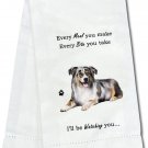 E&S Pets Australian Shepherd Kitchen Towel 18" by 26"--100% Cotton, Machine Washable