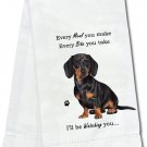 E&S Pets Black Dachshund Kitchen Towel 18" by 26"--100% Cotton, Machine Washable
