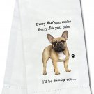 E&S Pets French Bulldog Kitchen Towel 18" by 26"--100% Cotton, Machine Washable