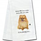 E&S Pets Pomeranian Kitchen Towel 18" by 26"--100% Cotton, Machine Washable