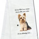 E&S Pets Yorkie Kitchen Towel 18" by 26"--100% Cotton, Machine Washable
