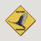VULTURE CROSSING Sign, 12" by 12" on sides-16" on Diagonal-Indoor/Out-Aluminum