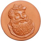 RYCRAFT 2" Round Cookie Stamp with Handle & Recipe Booklet--OLD SAINT NICK