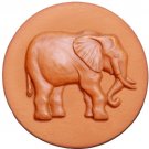 RYCRAFT 2" Round Cookie Stamp with Handle & Recipe Booklet--ELEPHANT
