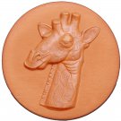 RYCRAFT 2" Round Cookie Stamp with Handle & Recipe Booklet--GIRAFFE