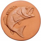 RYCRAFT 2" Round Cookie Stamp with Handle & Recipe Booklet--LARGE MOUTH BASS
