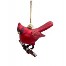 Kurt Adler Noble Gems Glass Cardinal on a Frosted Branch