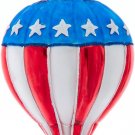 Kurt Adler 5" Glass Patriotic Hot Air Balloon Christmas Ornament #H1634