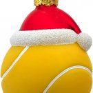 Kurt Adler Noble Gems™ Tennis Ball with Santa Hat Glass Ornament #NB1856