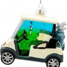 Kurt Adler Noble Gems™ Golf Cart in Off White Glass Ornament #NBX0113