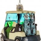 Kurt Adler Resin Golf Cart in White Christmas Ornament #W1177