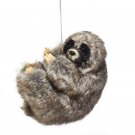 Furry Sloth Christmas Ornament by Kurt Adler 4 Inches--#C4865 Grey w/Brown