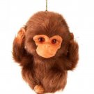 Furry Monkey Christmas Ornament by Kurt Adler 3 Inches High--#F2052