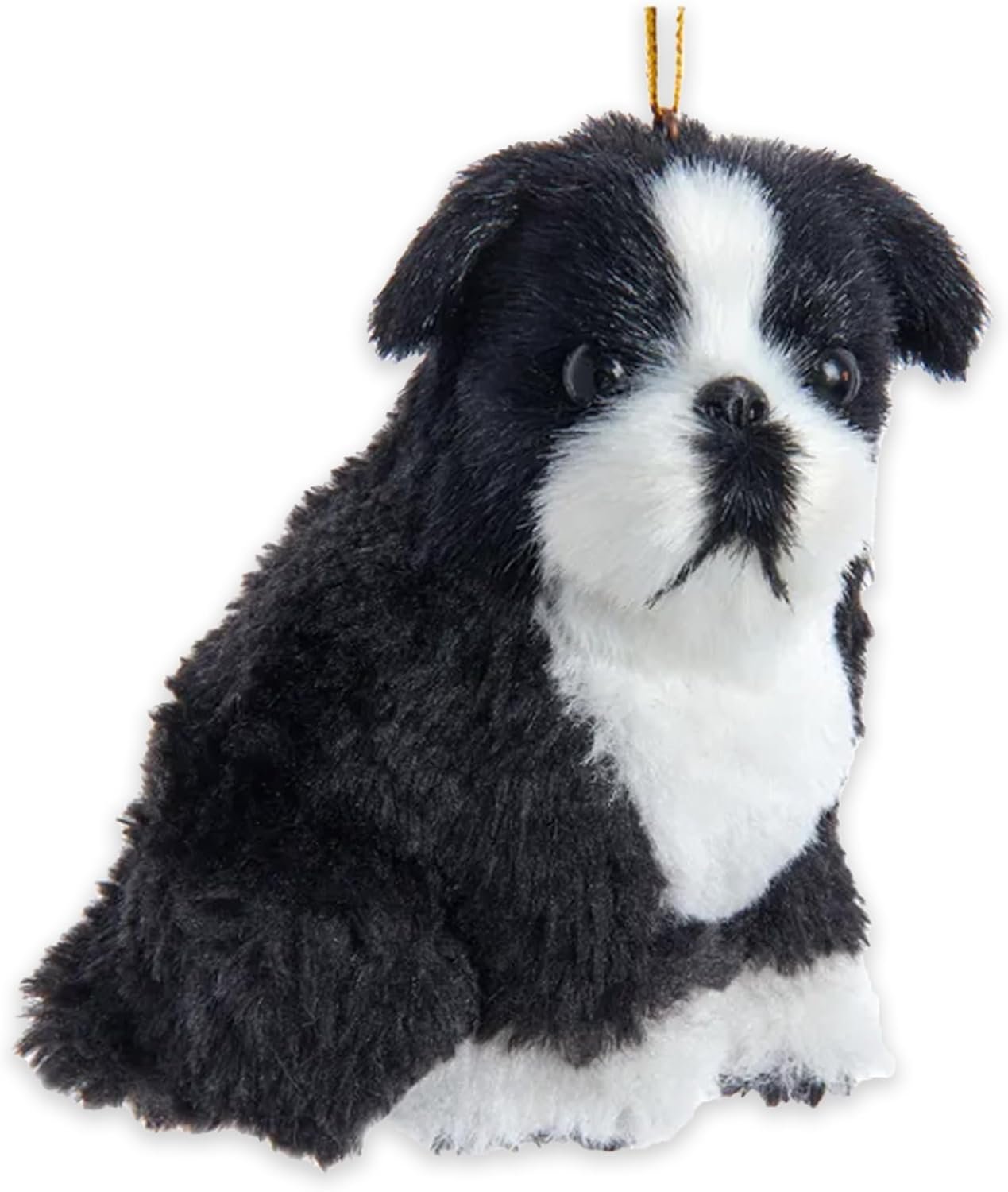 Furry Dogs Christmas Ornament by Kurt Adler #2242--3" by 4"--Boston Terrier