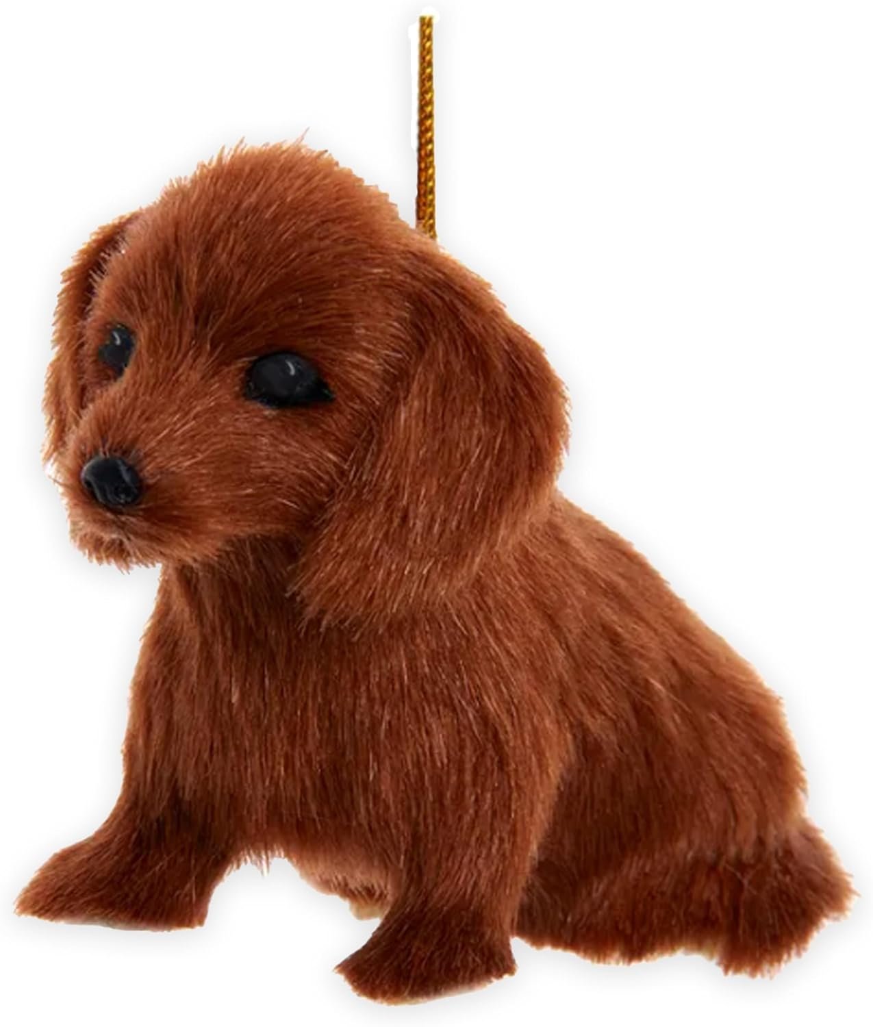 Furry Dogs Christmas Ornament by Kurt Adler #2242--3" by 4"--Red Dachshund