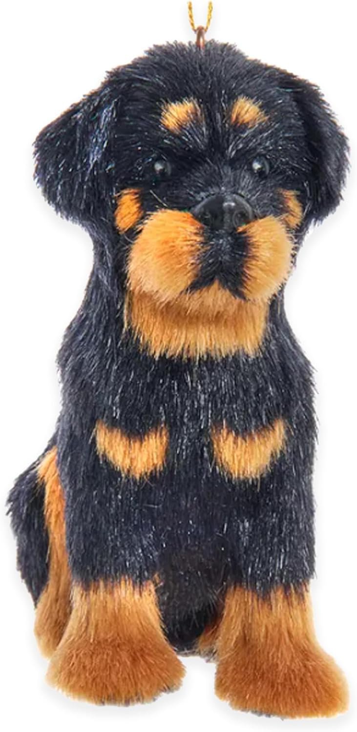 Furry Dogs Christmas Ornament by Kurt Adler #2242--3" by 4"--Rottweiler