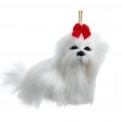 Furry Dogs Christmas Ornament by Kurt Adler #2242--3" by 4"--Maltese