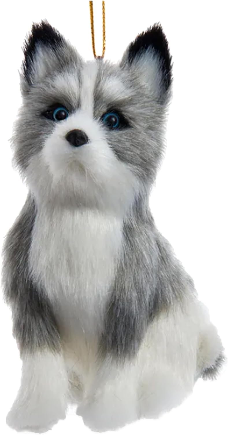 Furry Dogs Christmas Ornament by Kurt Adler #2242--3" by 4"--Husky