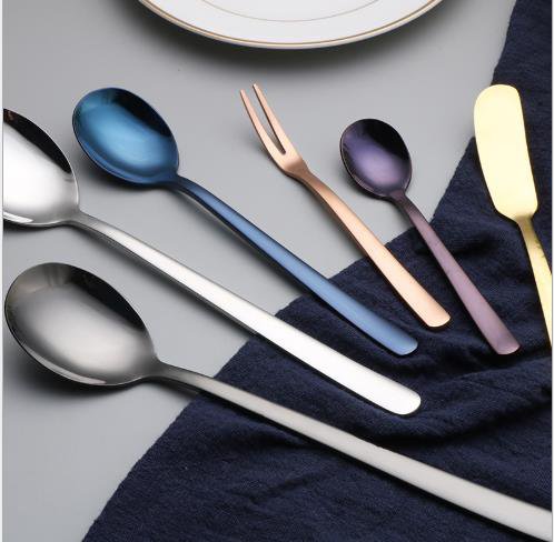 Stainless steel tableware silverware set Gold full set cutlery